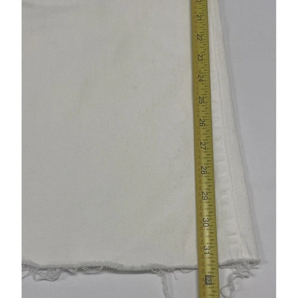 MOTHER | NEW The Roller Fray Fairest of Them All White Wide Leg Jeans SIZE 24 - Picture 8 of 16